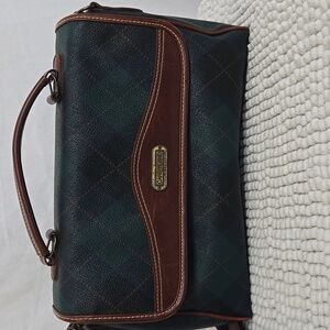 Vintage Carryland Green and Blue Plaid Crossbody Purse